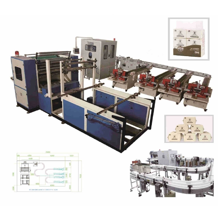 5 Line V Fold Facial Tissue Machine Tissue Paper Making Machine Production Line