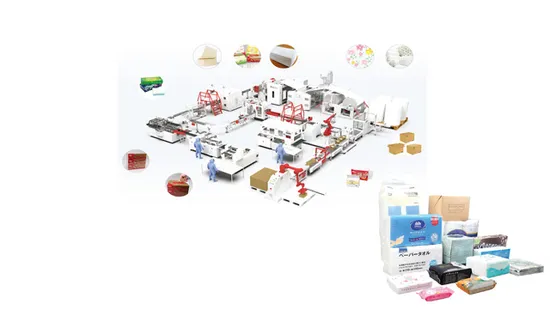 ティッシュペーパー製造用エンボスティッシュペーパー切断機