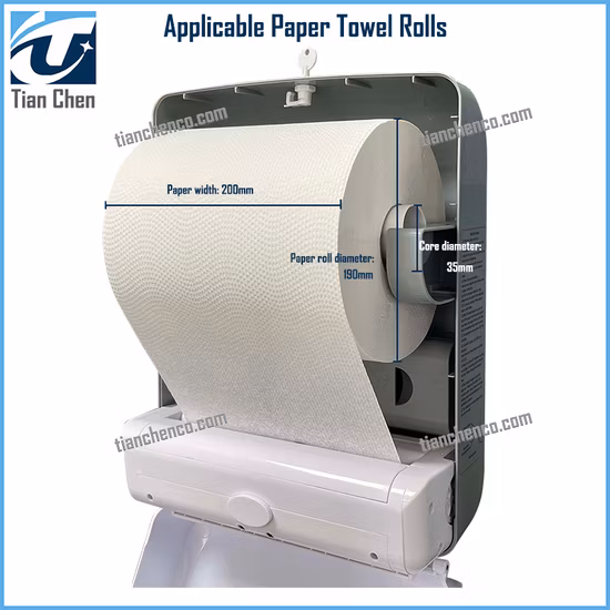 トイレットロールペーパーホルダー、ホテルのバスルームペーパータオルディスペンサー用の自動ジャンボロールティッシュディスペンサー